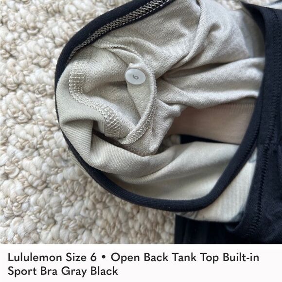 Lululemon No Limits Tank Marble Black/ Granite/Tan size 6 - Picture 4 of 5